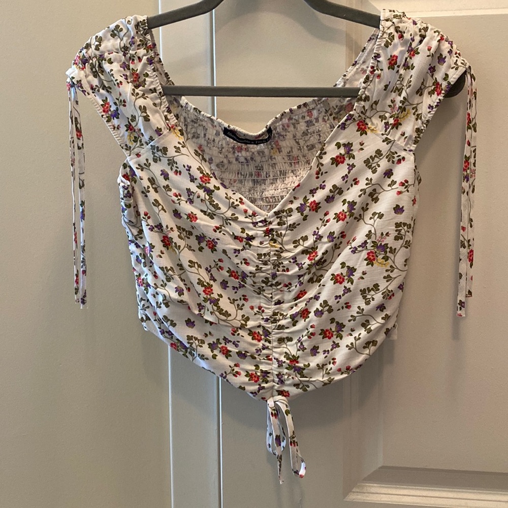 Abercrombie floral crop top size small